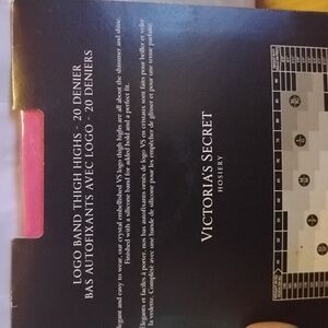 Victoria's Secret Logo Band Thigh Highs - Pink